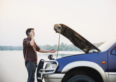 man-try-fix-car-engine-problem-local-road-chiang-mai-thailand